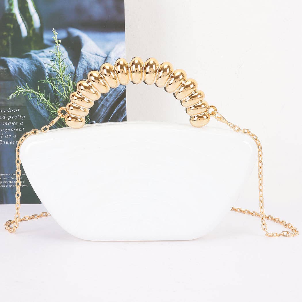 Acrylic Marble Party Clutch