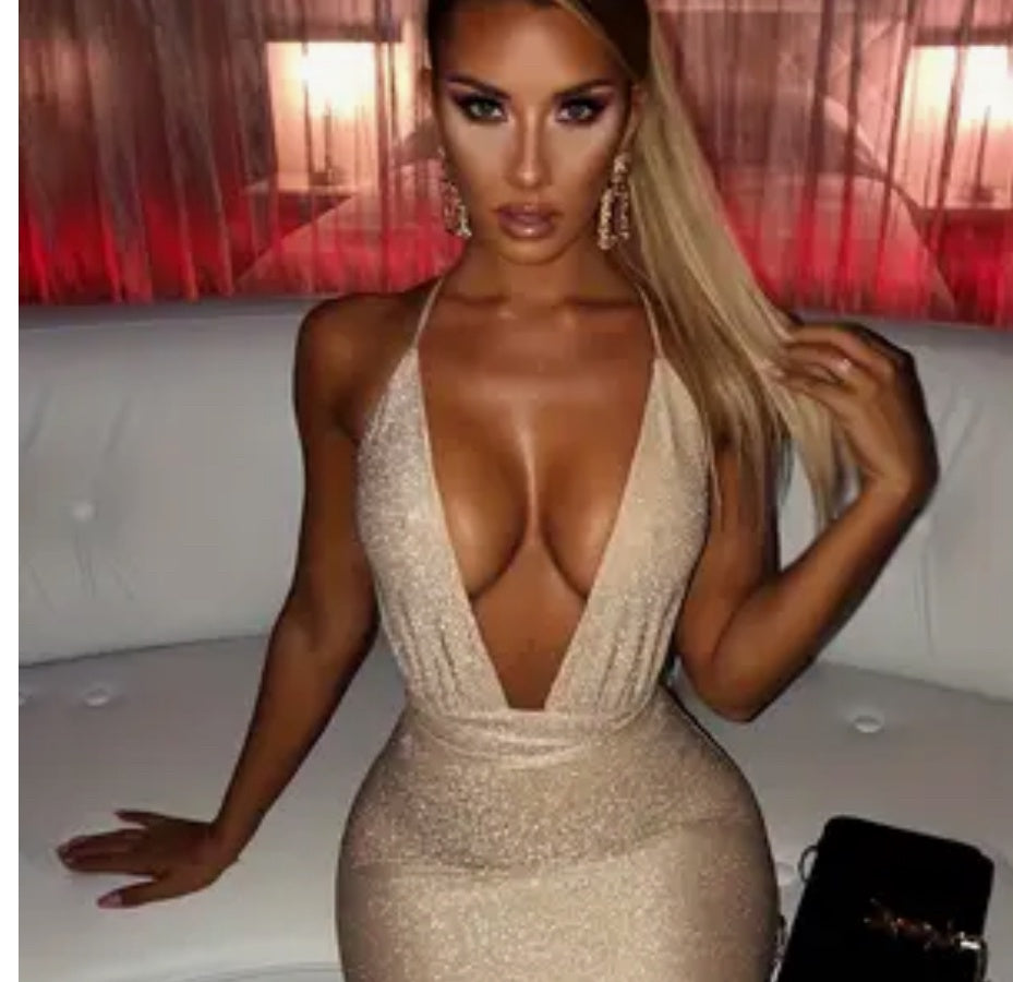 Champagne golden dress