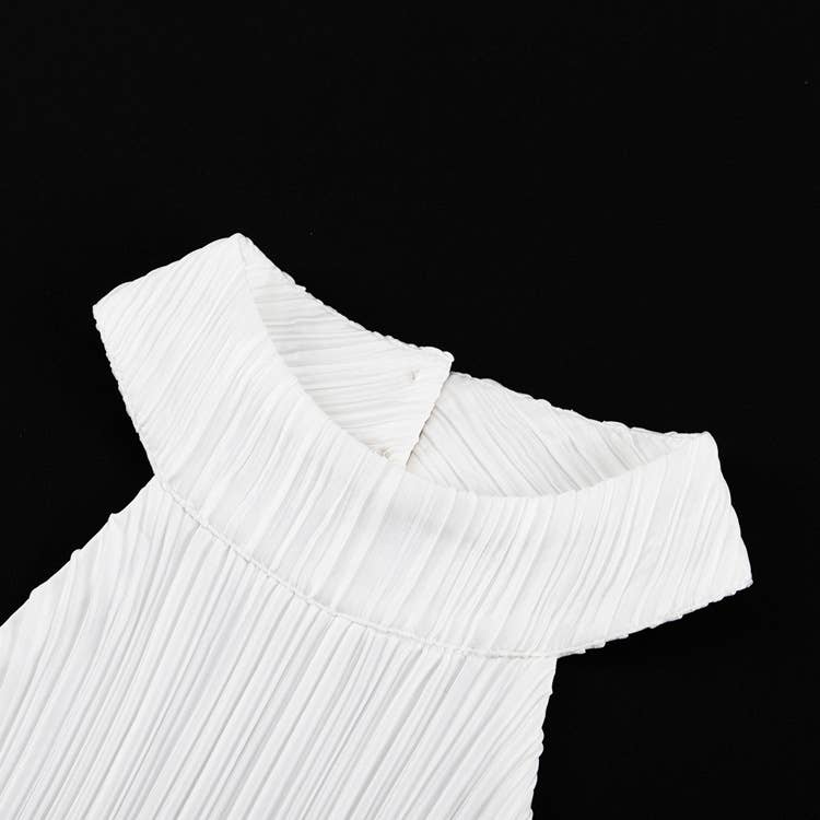 Halterneck Sexy Tank Top Pleated Trouser Set