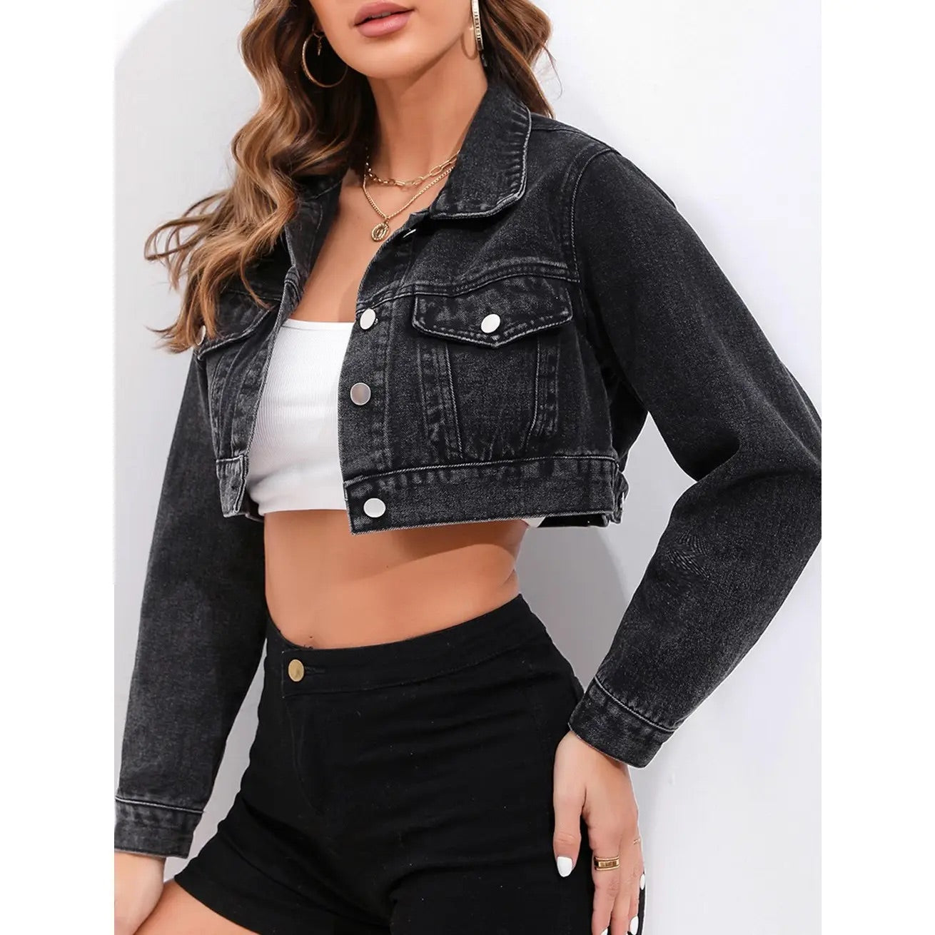 Cropped Denim Jacket