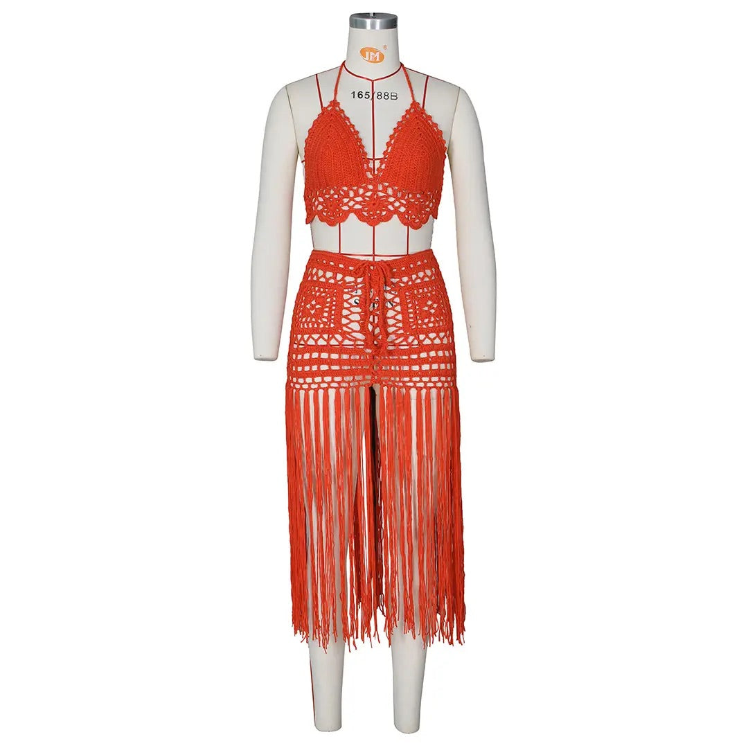 Orange Cover Up Tassel Cut “Small”
