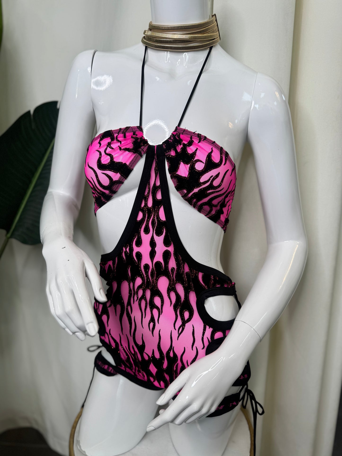Black and Pink Romper