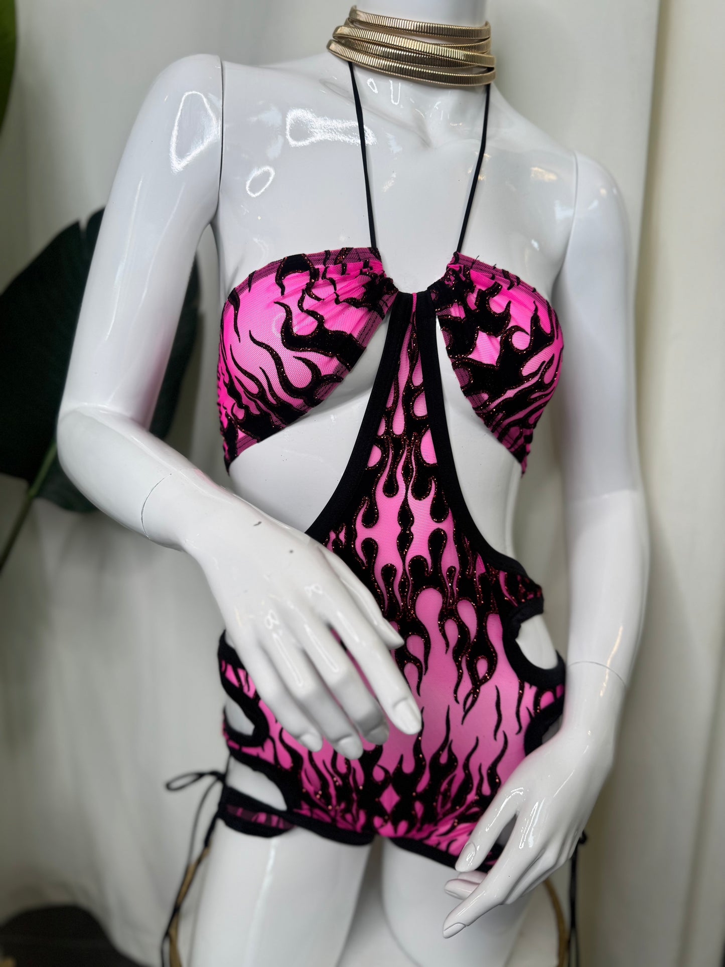 Black and Pink Romper