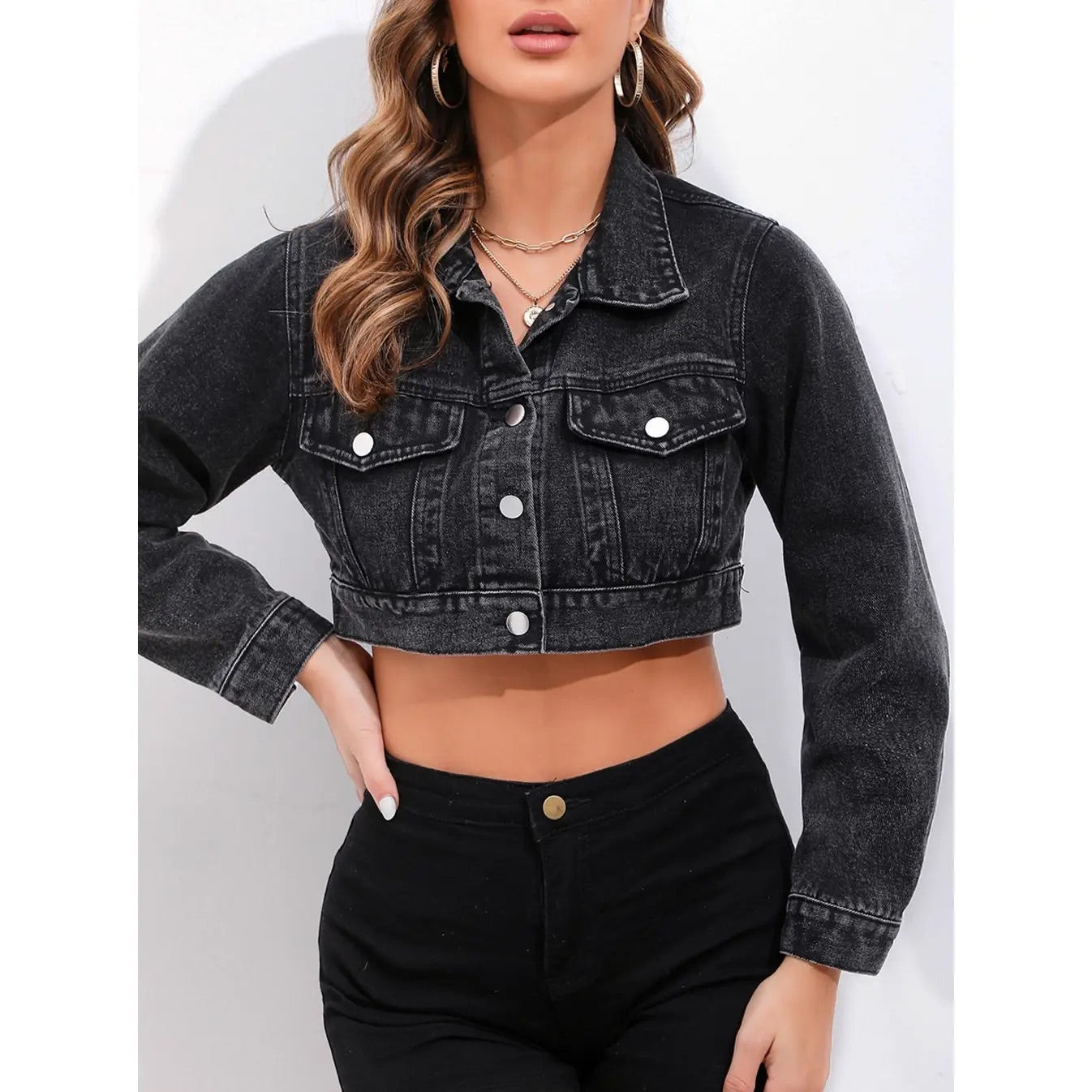 Cropped Denim Jacket