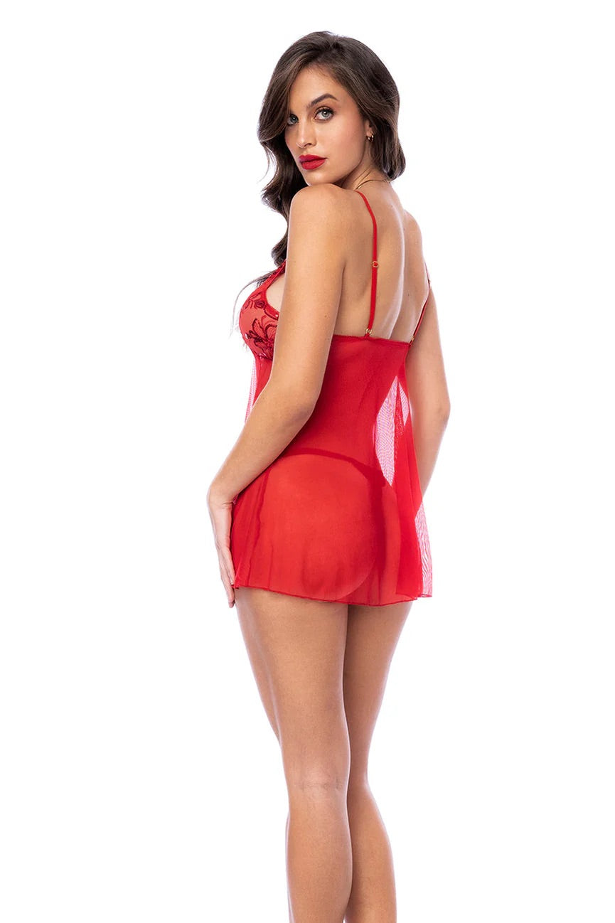 7559 red babydoll