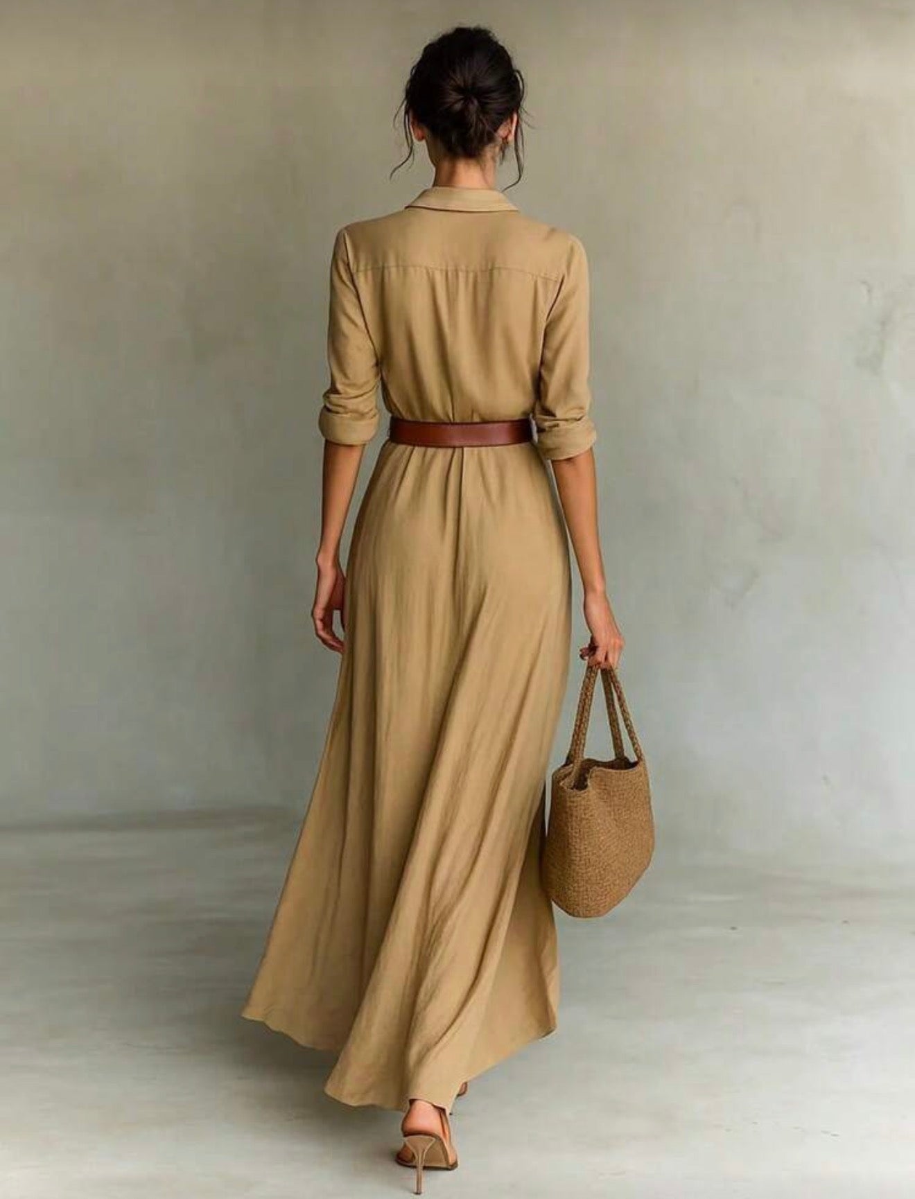 Elegant Casual Long Sleeve Dress Small