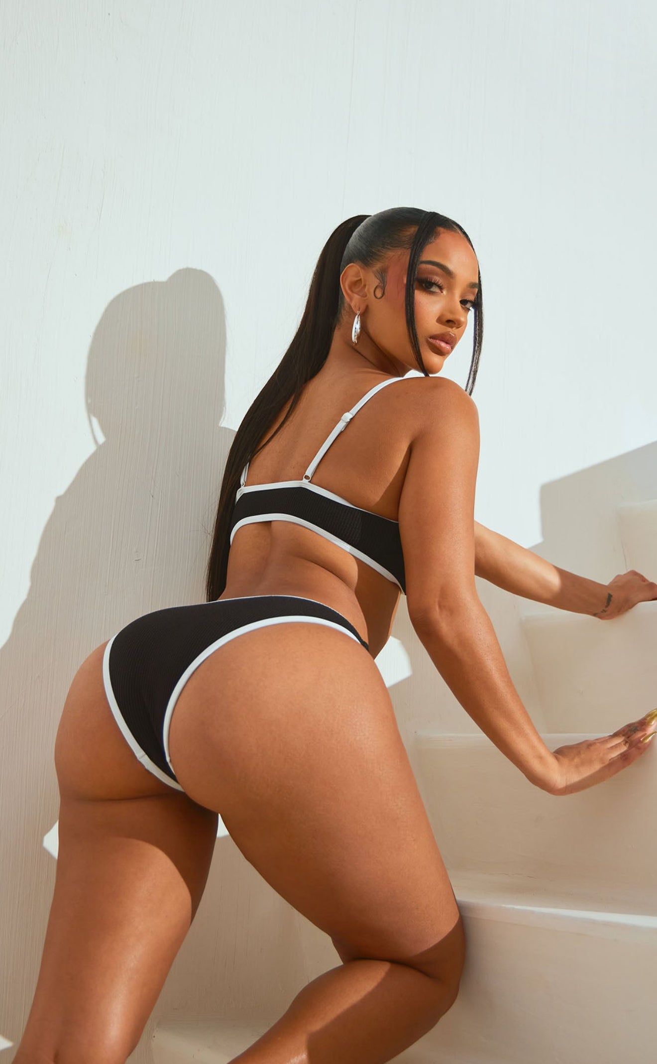 Whitley 2 Piece Bikini Black/White