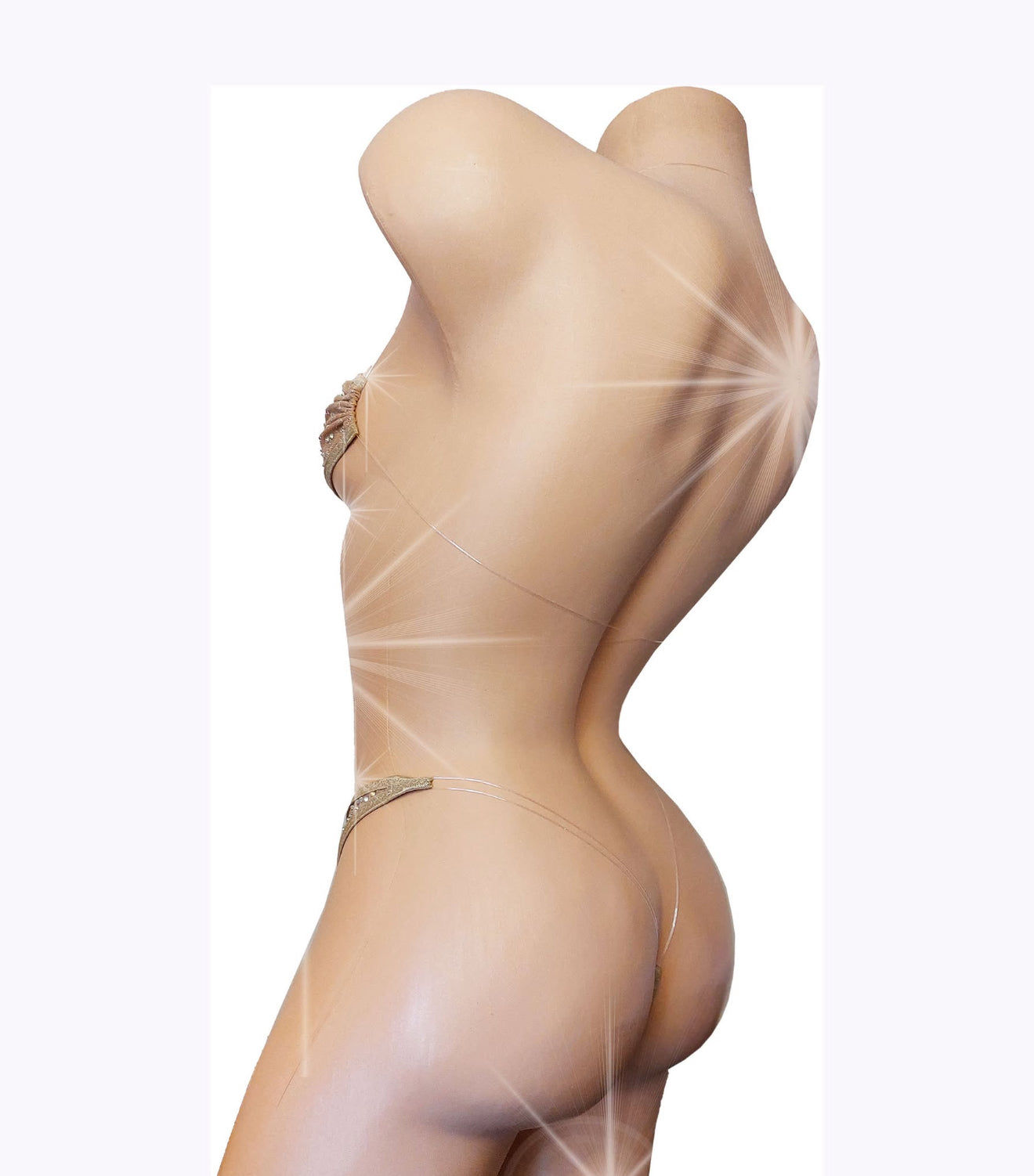 Bandeau Clear elastic micro bikini set