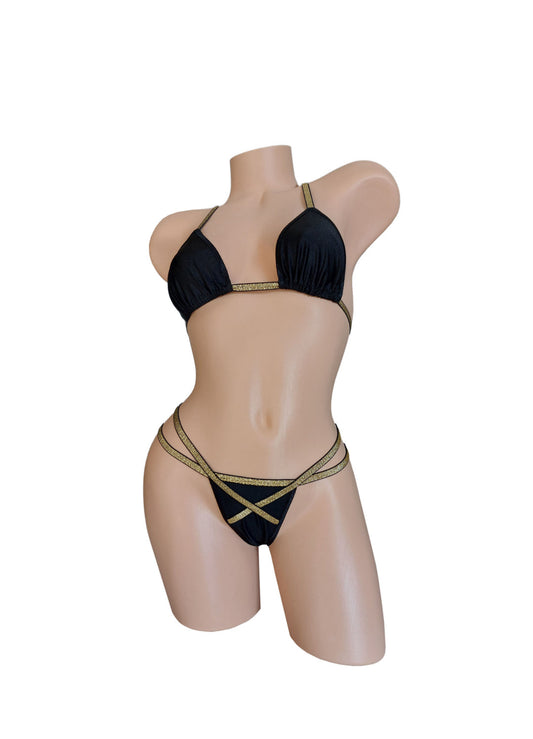 Black and Gold Original bikini set