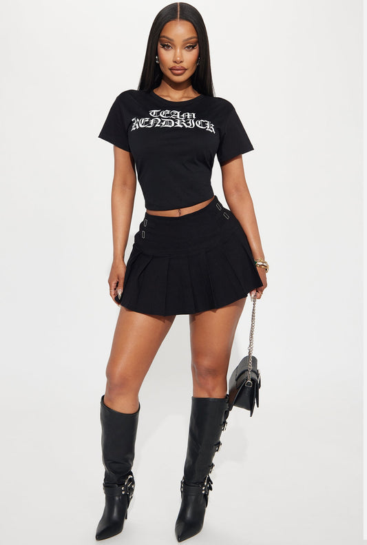 Catch me if you can black mini skirt