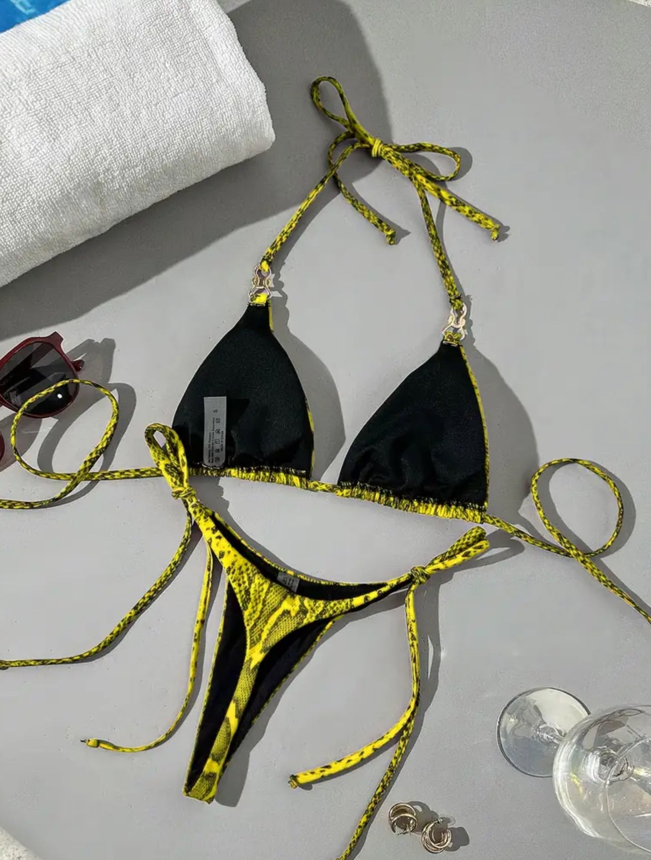 Snake skin print bikini