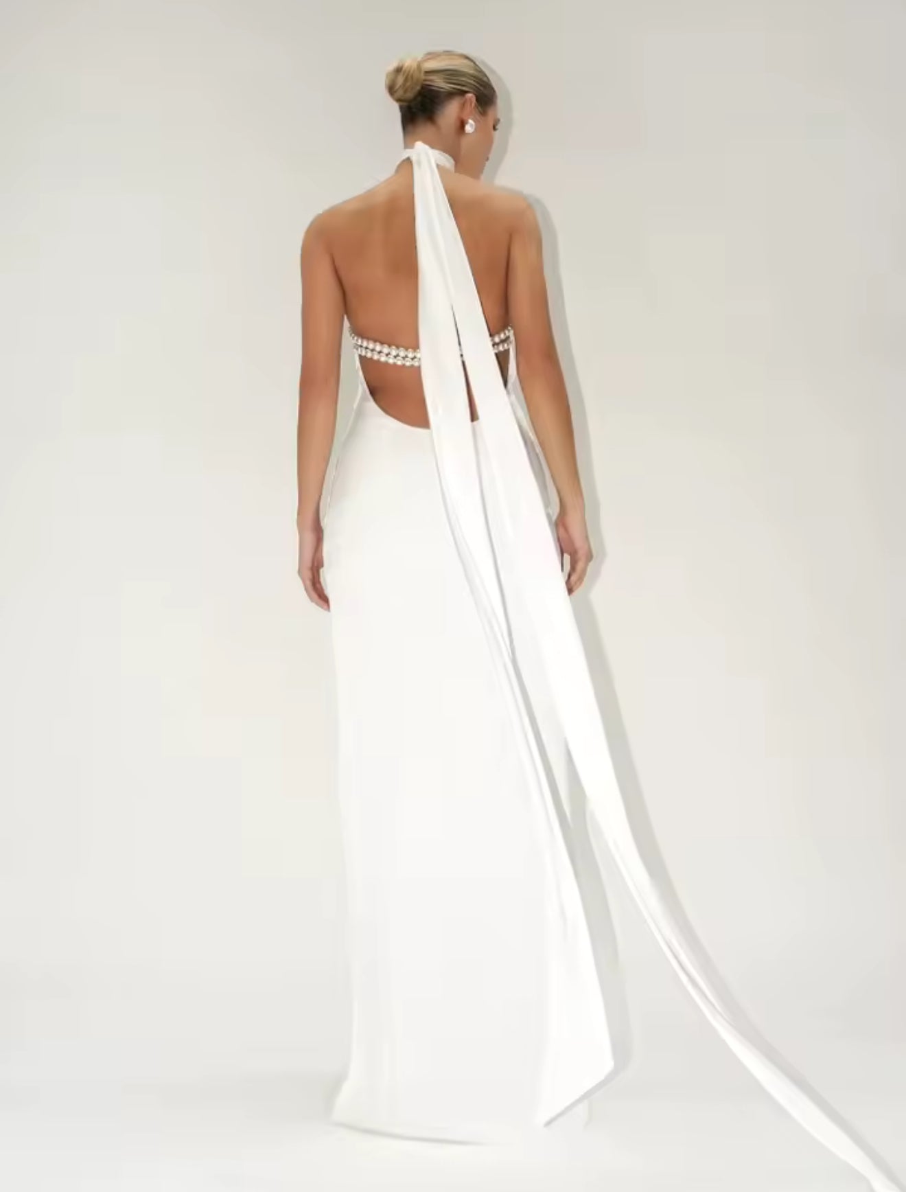 Satin Bride Ivory Dress “Small”