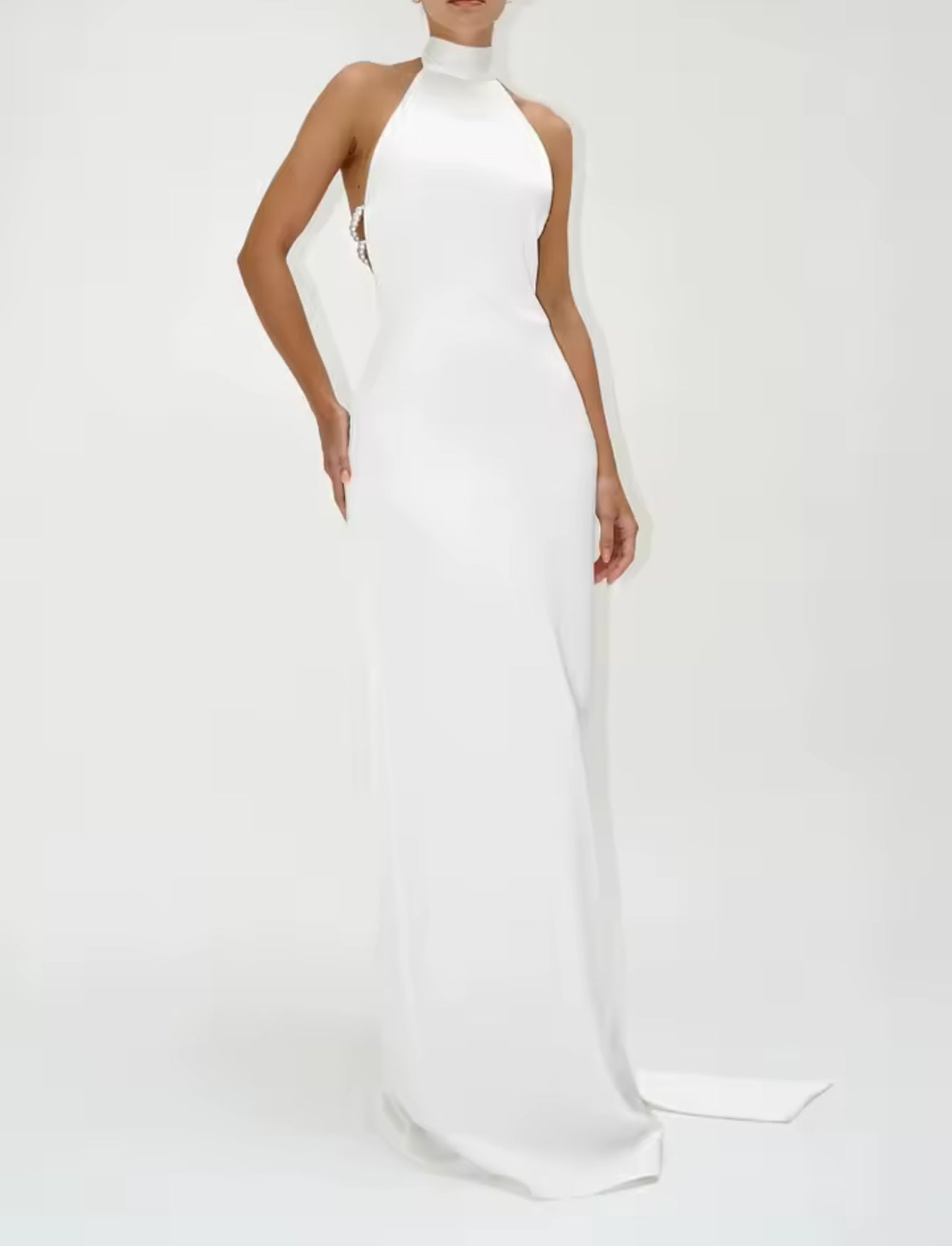 Satin Bride Ivory Dress “Small”