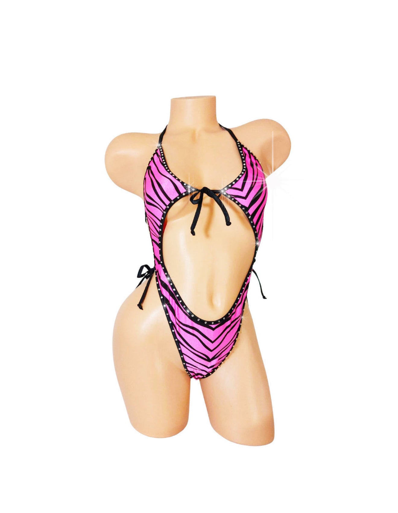 New Pink tie me up, one piece