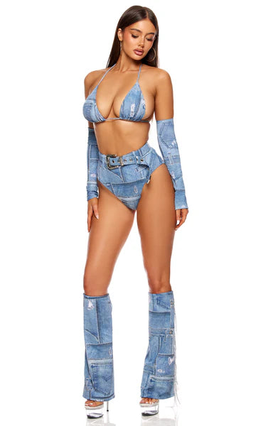 555453 Denim Wrangler Cowgirl Costume
