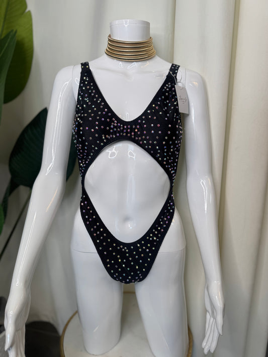 Denia Black Bodysuit