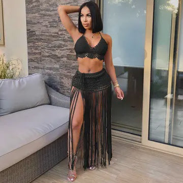 Women Perspective Beach Skirt Fashion SET