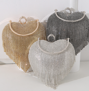 Rhinestone heart bag