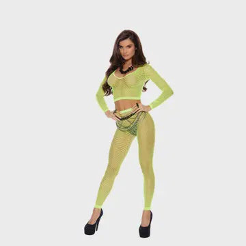 82489 Net Top & Leggings Set
