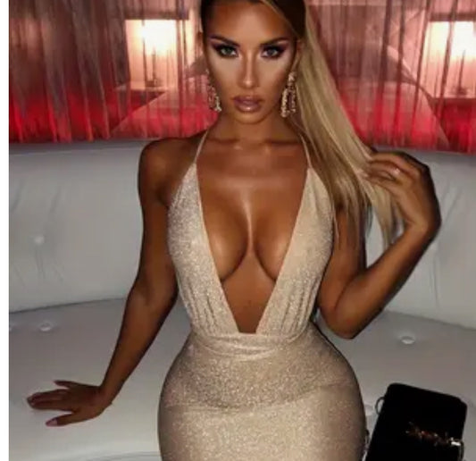 Champagne golden dress