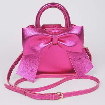 Metallic Bow Front Top Handle