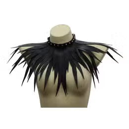 Biker Studded Fringed Choker
