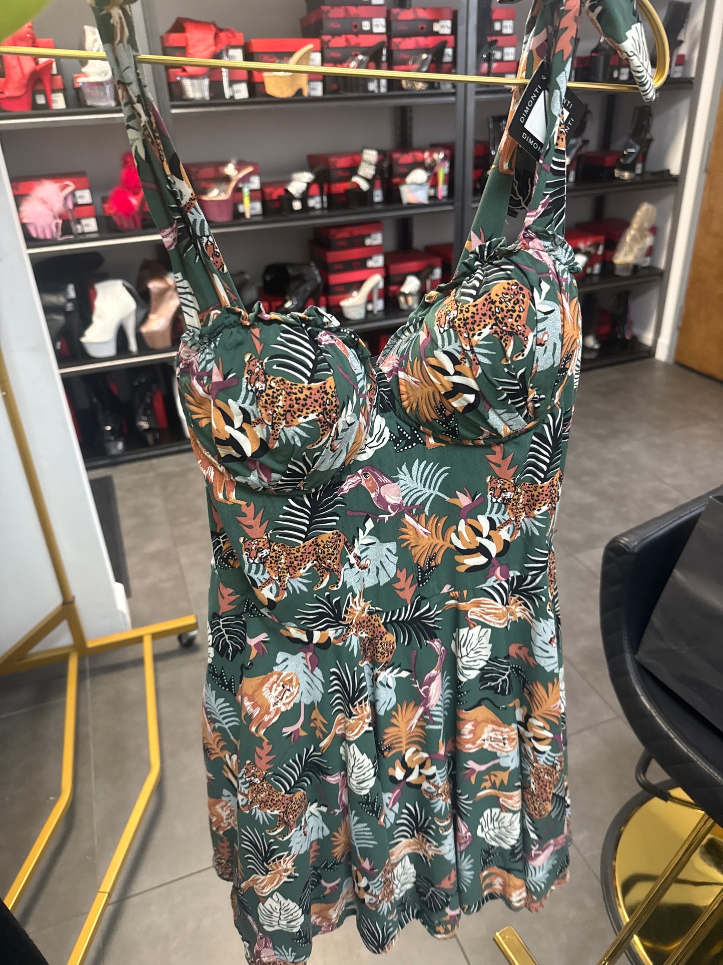 Alexandra short Print Panther dress