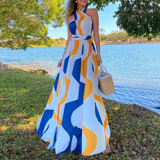 High-Waisted Slit Maxi Dress “Medium”