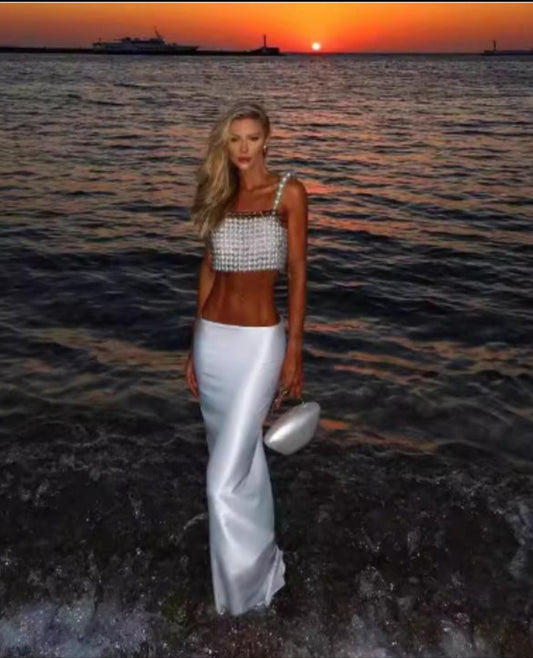 2PC white pearl set