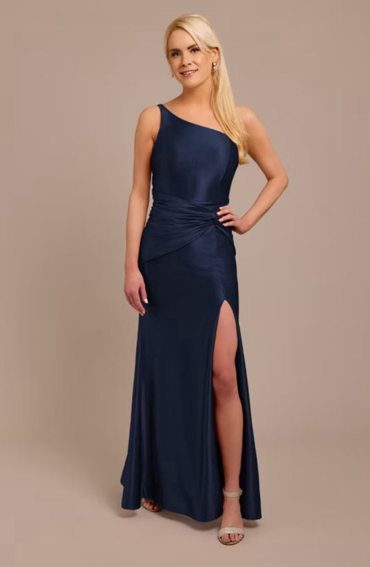 Marine satin gown