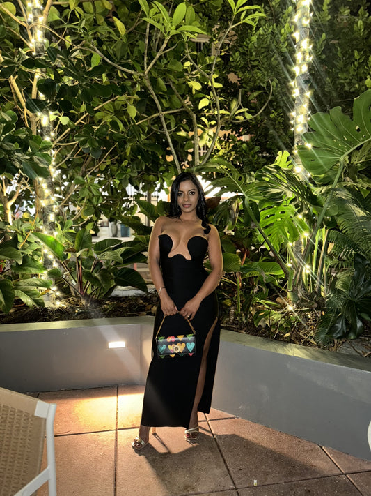 Bazzar Black long cut dress