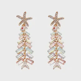 CHRISTMAS DIAMOND CHRISTMAS TREE EARRINGS