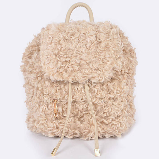 Faux Fur Sheep Backpack