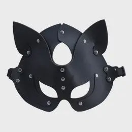 Leatherette Face Mask, cat