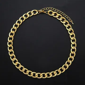Gold Curve Chain Necklace