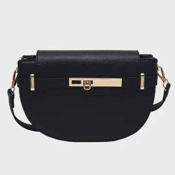 Buckled Point Cross  BAG BLACK