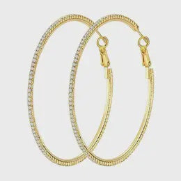 Sparkle Rhinestone Hoop Earrings
