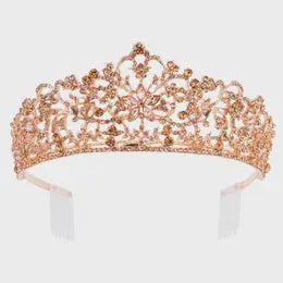 Casting Rhinestone Tiara Peach