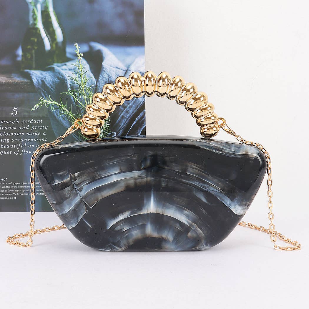 Acrylic Marble Party Clutch