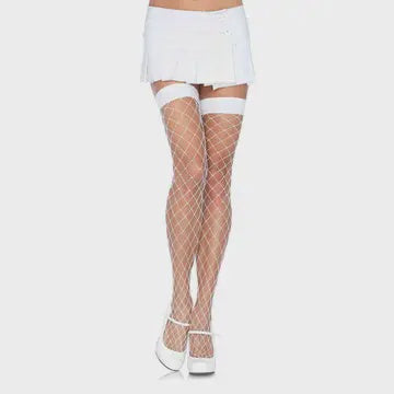 9014 Ida Net Thigh High Stockings