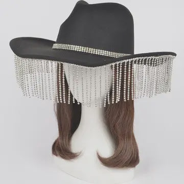Faux Rhinestone  Cowboy Hat