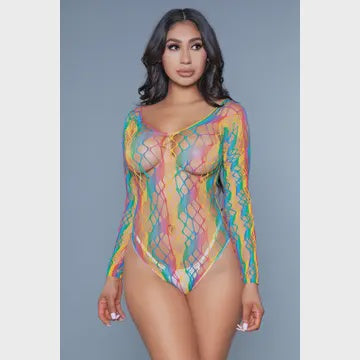 1996 Let Me Love You Bodysuit Rainbow