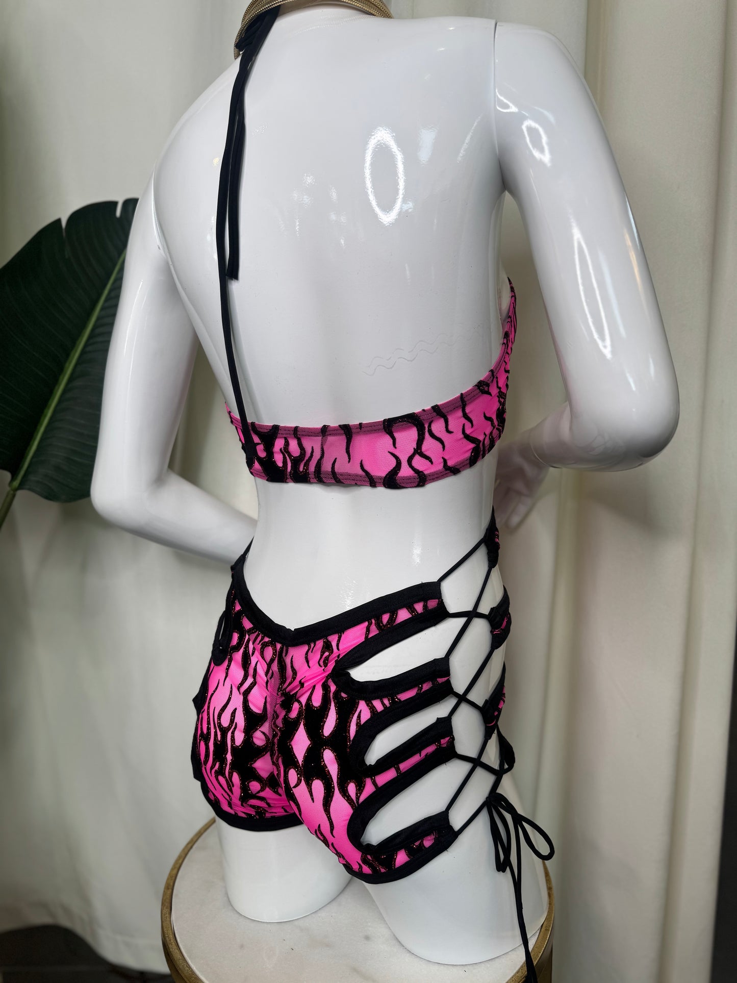 Black and Pink Romper