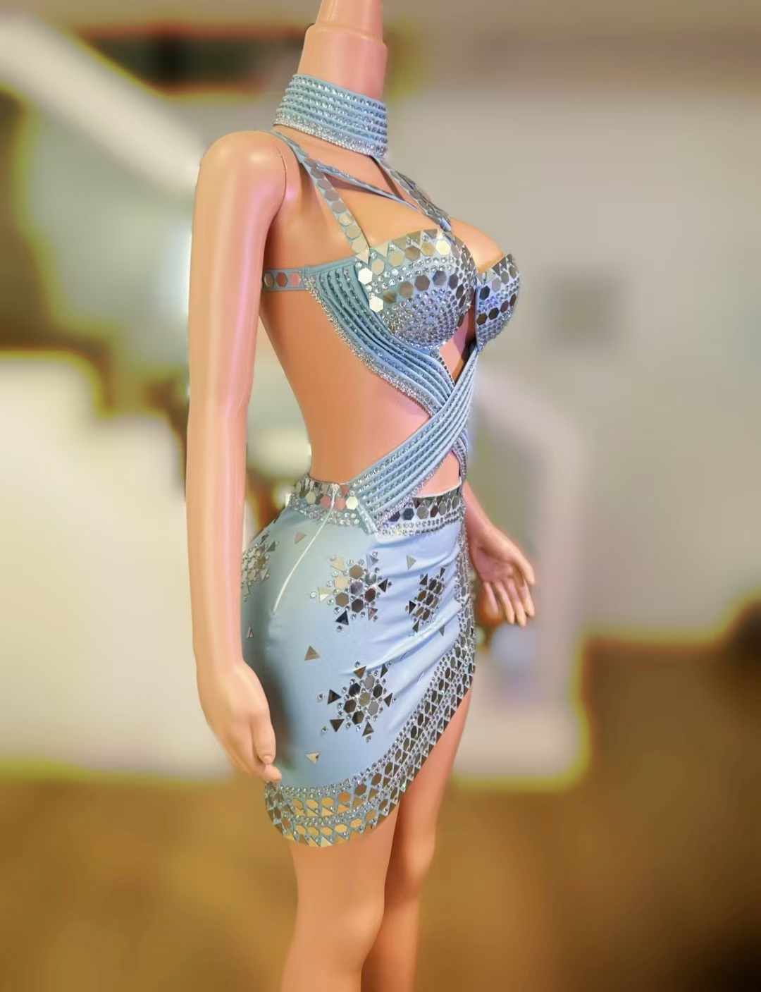 Light Blue Club Dress