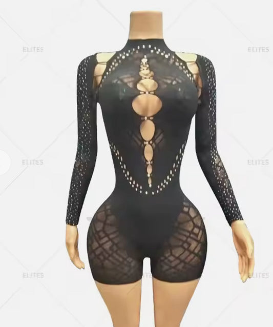 E-KZ01 Black Bodysuit