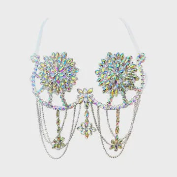 Clear Crystal Carnival Bra