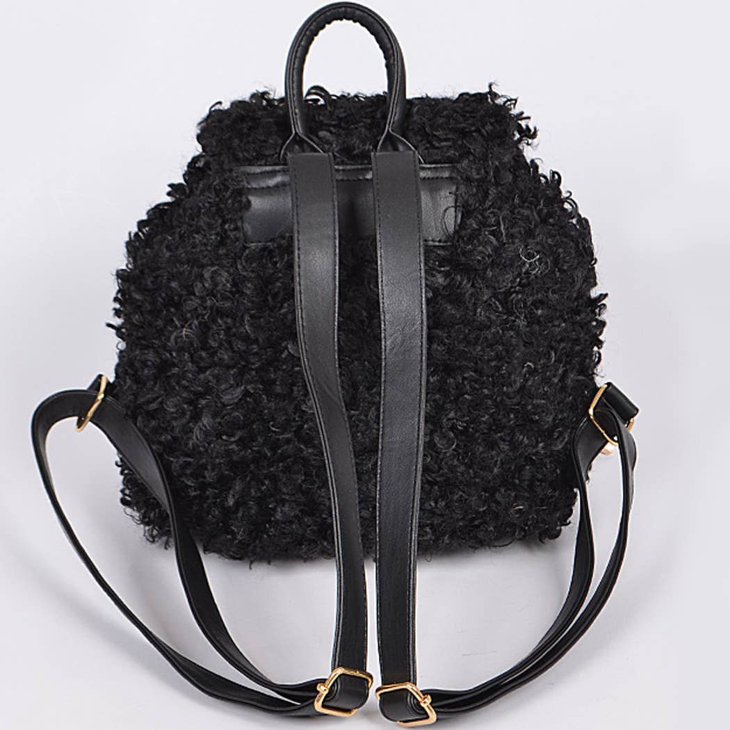 Faux Fur Sheep Backpack