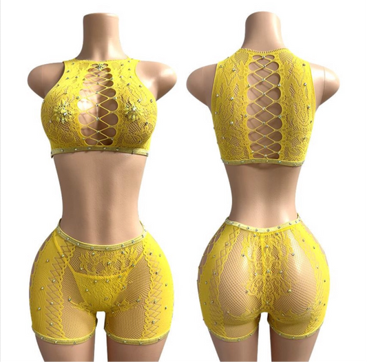 E-DI07A 2pc set exotic dance-wear