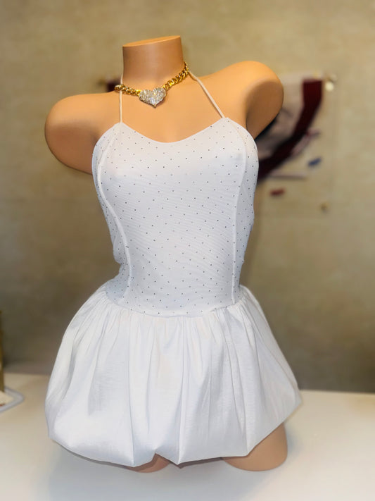 Angela Baillarina black and white short dress