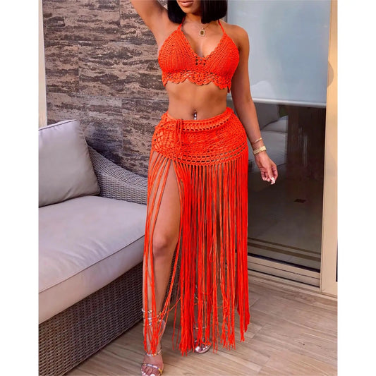 Orange Cover Up Tassel Cut “Small”